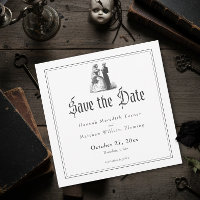 Elegant Vintage Gothic Black Toile Wedding Wedding