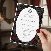 Elegant Vintage Gothic Moody Botanical Wedding