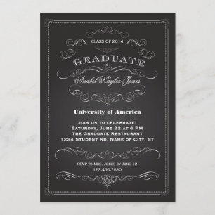 Elegant Vintage Graduation Invitation