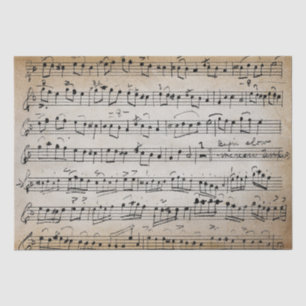 Elegant Vintage Handwritten Sheet Music Notes