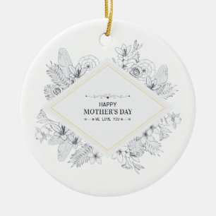 Elegant Vintage Happy Mother's Day Ornament