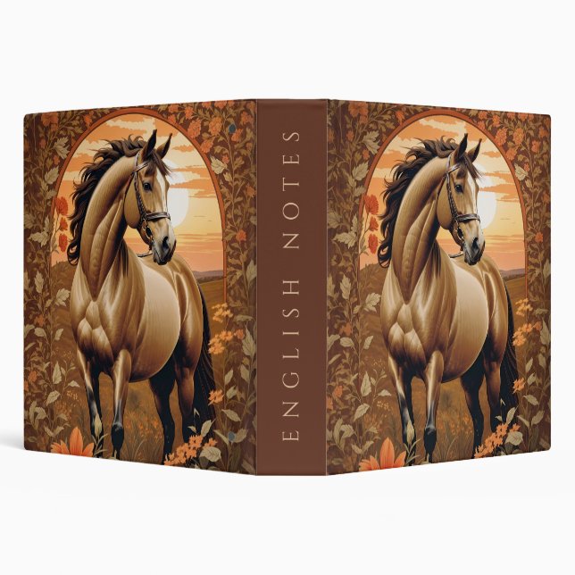 Elegant Vintage Horse By Sunset Binder (Background)