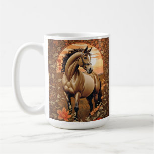 Elegant Vintage Horse By Sunset Coffee Mug