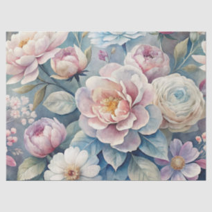 Elegant Vintage Inspired Dreamy Floral Ephemera Tissue Paper