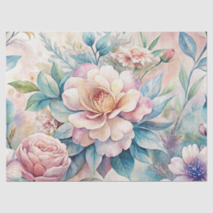 Elegant Vintage Inspired Dreamy Floral Ephemera Tissue Paper