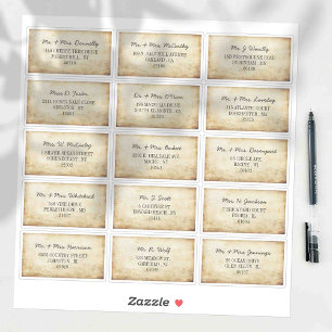 Elégant Vintage invité individuel Étiquettes de ad