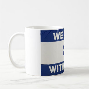 Elegant Vintage Israeli Flag Covered Ceramic Coffee Mug