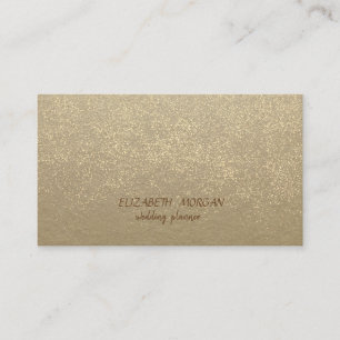 Elegant Vintage ,Kraft,Gold Confetti Business Card