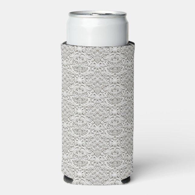 Elegant Vintage Lace Seltzer Can Cooler (Seltzer Front)