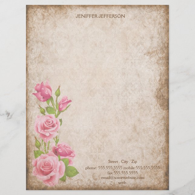 Elegant vintage letterhead (Front)