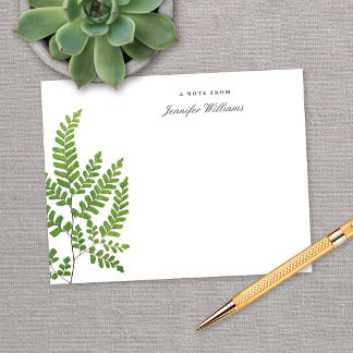 Elegant Vintage Maidenhair Fern Botanical w/ Name Card