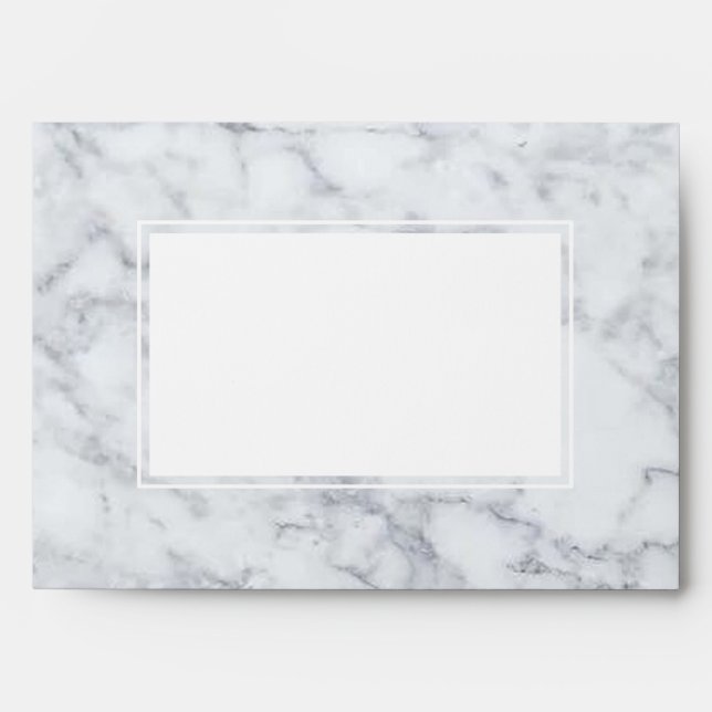 Elegant Vintage Marble Wedding Envelope (Front)