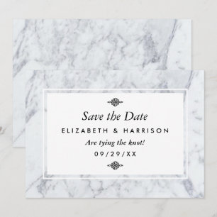 Elegant Vintage Marble Wedding Save The Date
