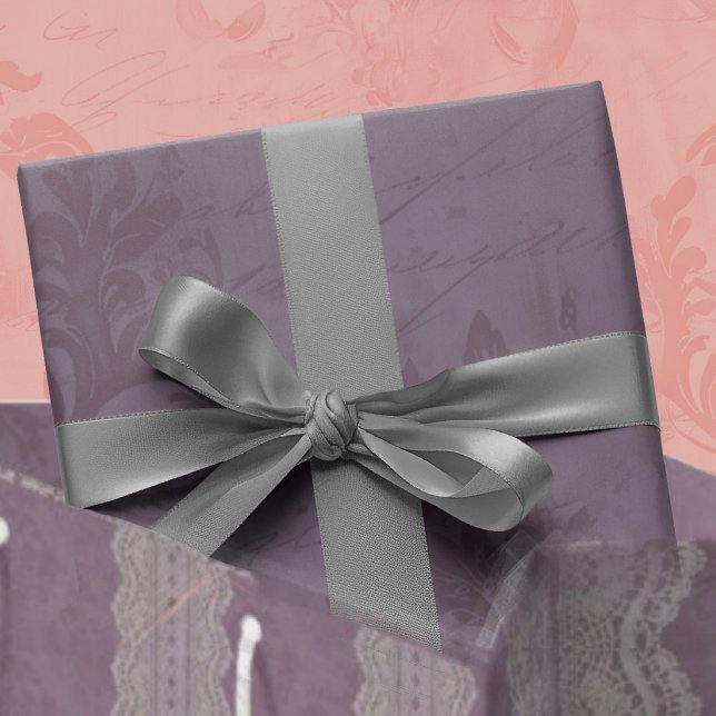 Elegant Vintage Mauve Damask All Occasion  Wrapping Paper (Creator Uploaded)