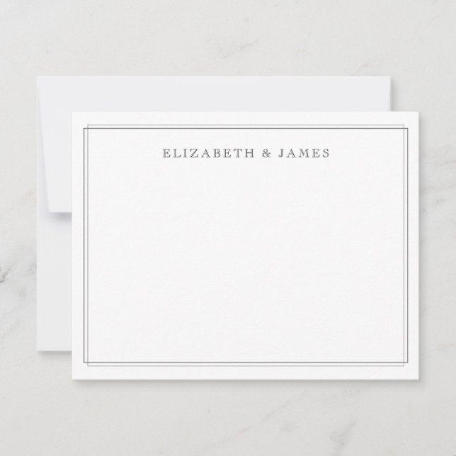 Elegant Vintage Minimalist Personalized Card (Front)