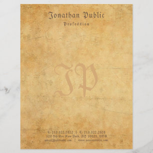 Elegant Vintage Nostalgic Handwritten Monogram Letterhead