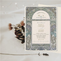 Elegant Vintage Nouveau Watercolor Wedding Flowers