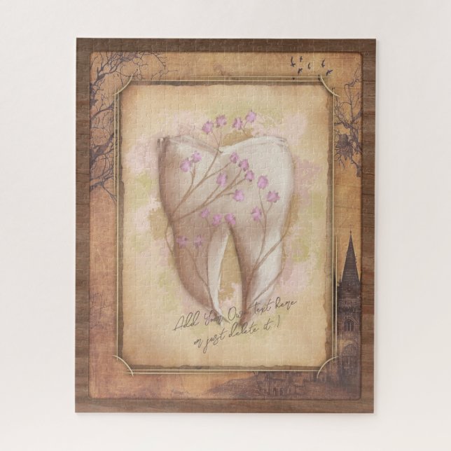 Elegant Vintage Old Fashioned Dental Gift Jigsaw Puzzle (Vertical)