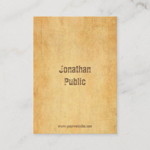 Elegant Vintage Old Paper Cool Distressed Script Business Card