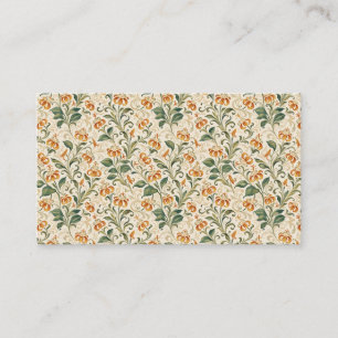 Elegant Vintage Orange Lily Floral Pattern  Business Card