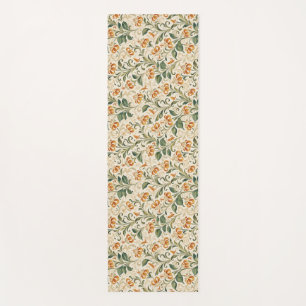 Elegant Vintage Orange Lily Floral Pattern  Yoga Mat