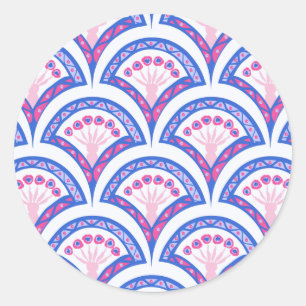 Elegant Vintage Ornamental Artwork Classic Round Sticker