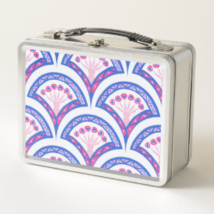 Elegant Vintage Ornamental Artwork Metal Lunch Box