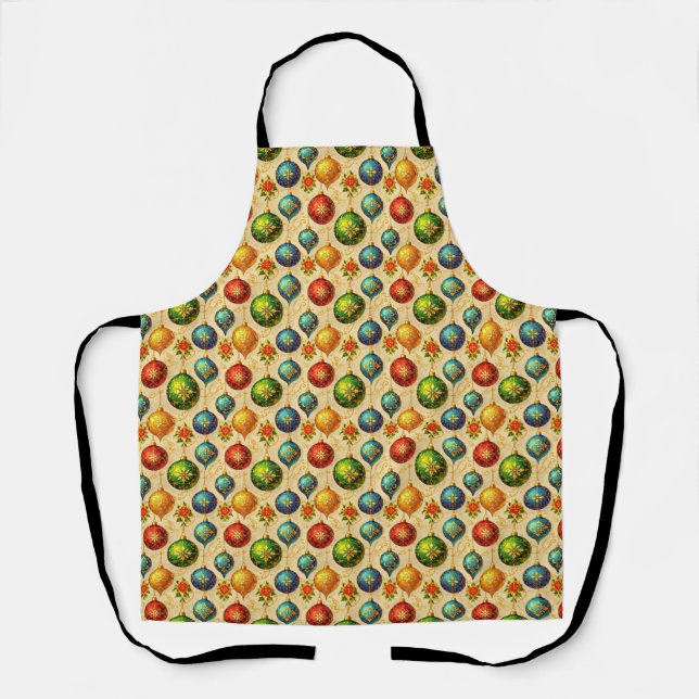 Elegant Vintage Ornaments Apron (Front)