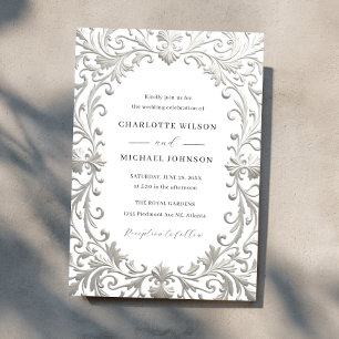 Elegant Vintage Ornate Frame Wedding  Invitation