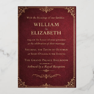 Elegant Vintage Palace Wedding Invite