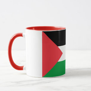 Elegant Vintage Palestine Flag on Ceramic Mug