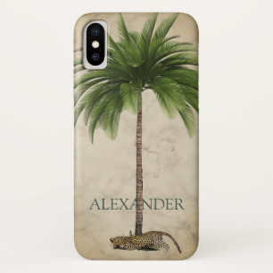 Elegant Vintage Palm Tree Leopard Wild  Personal Case-Mate iPhone Case