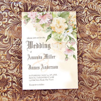 Elegant vintage pastel cream flowers wedding