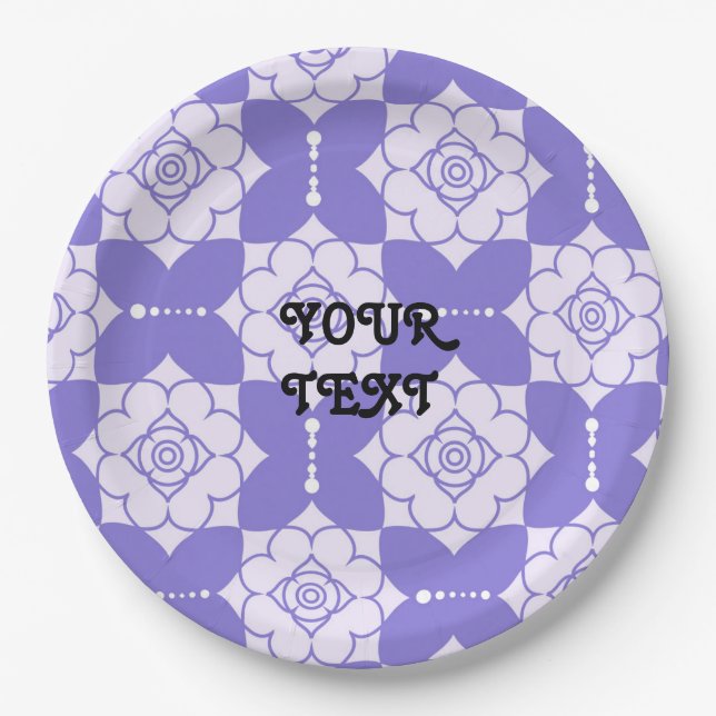 Elegant Vintage Pattern Paper Plate (Front)