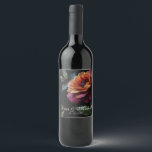 Elegant vintage peachy red floral moody boho wine label<br><div class="desc">This moody floral design featuring rich, dramatic hues and soft painterly textures. Elegant blooms seem to emerge from the shadows, creating a captivating contrast that draws the eye. Perfect for those who appreciate a touch of romantic sophistication. Easily make it your own by selecting Personalize this template and typing in...</div>