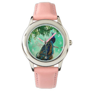 Elegant vintage peacock artwork                    watch