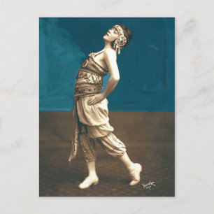 Elegant Vintage Photograph Harem Dancer 1920s Postcard