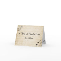 Elegant Vintage Piano Music Teacher Thank You Card