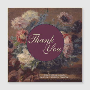 Elegant Vintage Pink Blue Biva Basket of Peonies