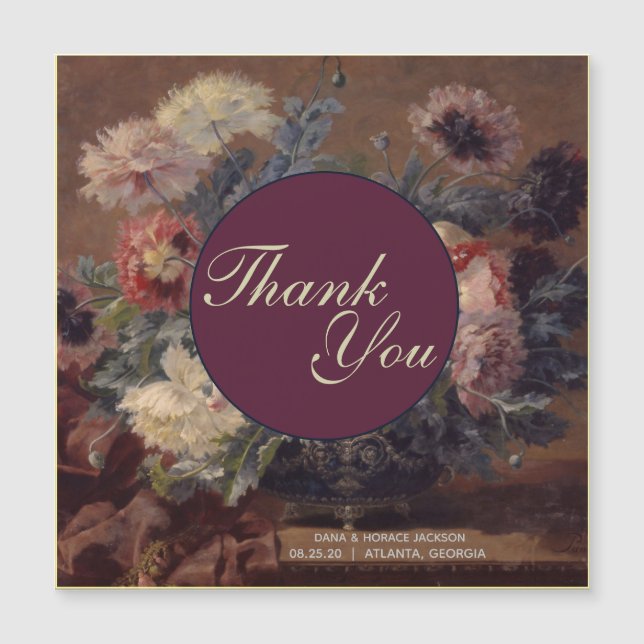 Elegant Vintage Pink Blue Biva Basket of Peonies (Front)