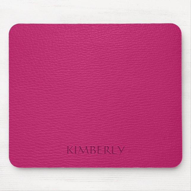 Elegant Vintage Pink Faux Leather 2 Mouse Pad (Front)