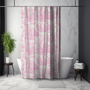 Elegant Vintage Pink French Toile