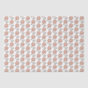 Elegant Vintage Pink Peony Flower  Tissue Paper