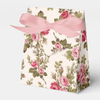 Elegant Vintage Pink Roses-Buff Background