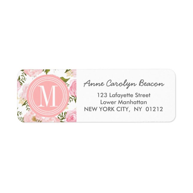 Elegant Vintage Pink Roses Personalized (Front)