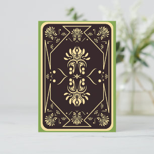 Elegant Vintage Playing Card Black Gold