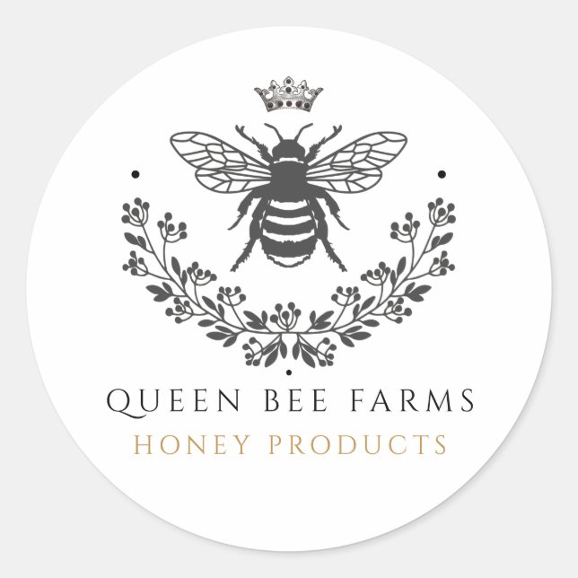 Elegant Vintage Queen Bee Product Label (Front)