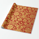 Elegant Vintage Red and Gold Royal Damask Pattern Wrapping Paper<br><div class="desc">Elegant Vintage Red and Gold Royal Damask Pattern for All Purpose It's perfect for Birthday,  Holiday,  Christmas,  Anniversary,  Wedding,  Baby Shower,  and more. The Background Colour is Changeable by clicking "customize it" button.</div>