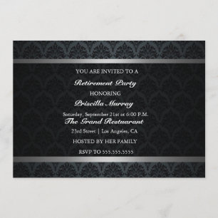 Elegant Vintage Retirement Party Invitation