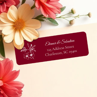 Elegant Vintage Romance Burgundy Floral Wedding